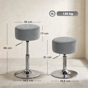 Swivel Kitchen Stool, Grey