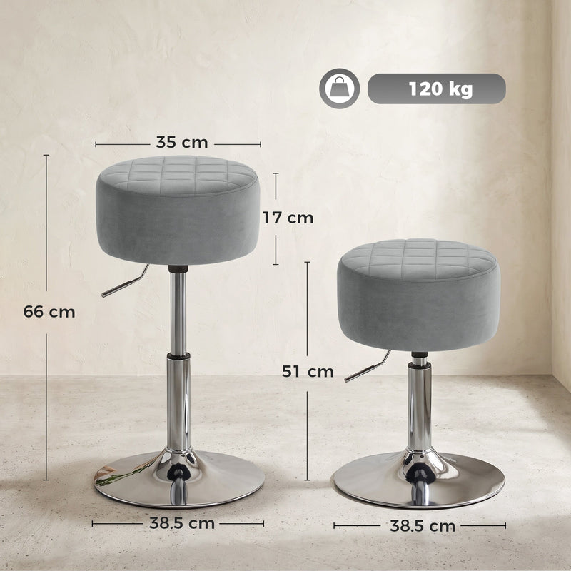 Swivel Kitchen Stool, Grey