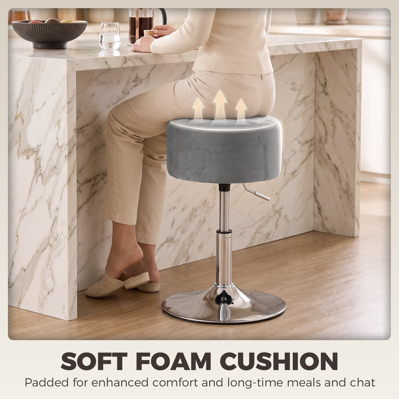 Swivel Kitchen Stool, Grey