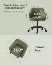 Diagram of the chair raising through 10 cm of height travel with a 110 kg load rating