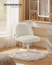 Swivel chair styled at a vanity desk