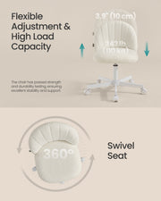 Swivel chair styled in a bedroom setting