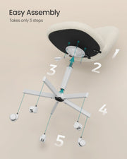 Swivel chair backrest and cushion detail