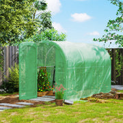 Walk in Polytunnel Greenhouse with Hinged Door and PE Cover 3x2m by Outsunny