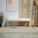 Cream White Vintage Wooden Bed End Bench for Bedroom or Hallway by HOMCOM