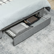 Double Ottoman Bed Frame With Storage Drawer Ideal For Bedrooms Grey