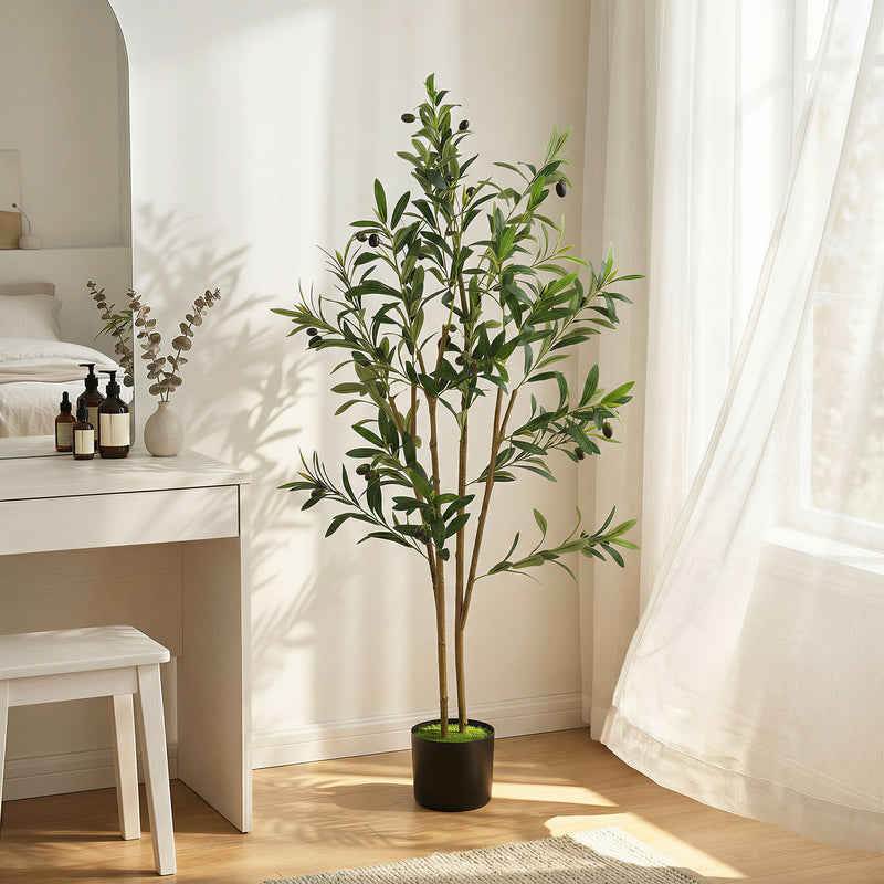 Artificial Olive Tree 120 cm Maintenance Free Greenery for Home or Office Green Homcom