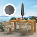 Grey 3m Replacement Parasol Canopy UPF 50 Plus with Top Vent Fits 8 Rib Frames by Outsunny
