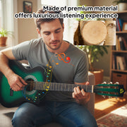 Acoustic Guitar Starter Set for Beginners with Carry Case and Accessories Dark Green AOSOM