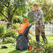 Electric Garden Shredder with Quiet Operation and Large Collection Bag Orange AOSOM