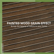 Brown 66cm Galvanised Steel Round Garden Table for Patio and Outdoor Use by Outsunny