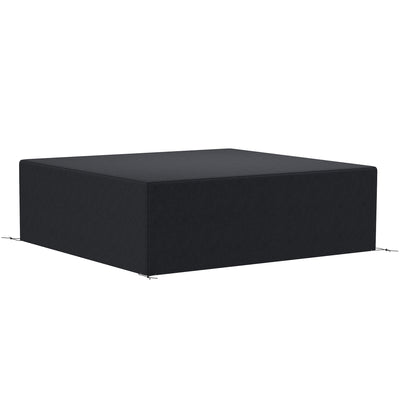 Black Waterproof Rattan Sofa Set Cover 600D Oxford Fabric UV Protection by Outsunny