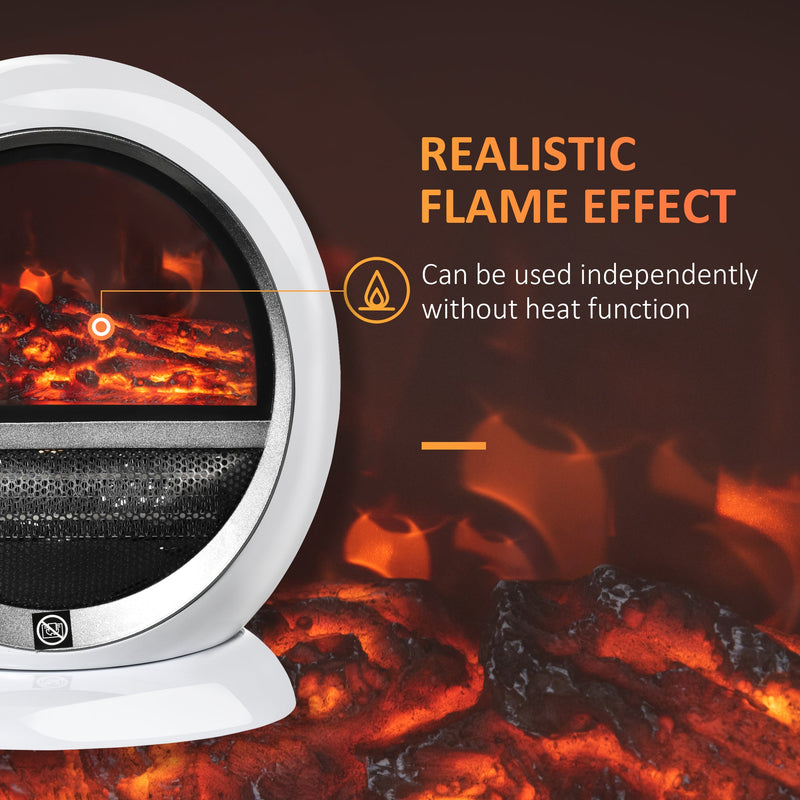 Electric Fireplace Heater White - detail