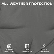 Outdoor Seat Cushions Set of 6 for Comfortable Garden Chairs Water-Repellent Dark Grey Outsunny