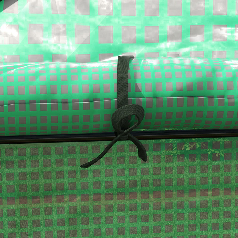 Walk In Greenhouse Cover Replacement with Roll Up Door for Garden Growing Green