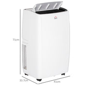 14000 BTU Portable Air Conditioner With LED Display For Home Or Office Use White