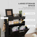 Black Pet Feeder Station With Storage Cabinet and Raised Bowls by PawHut