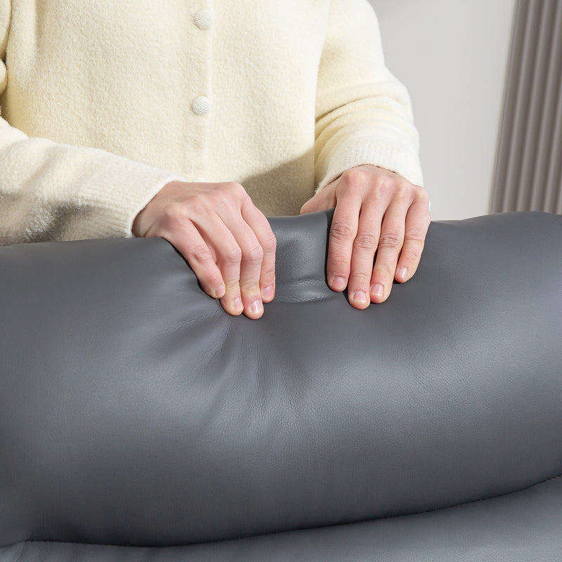 Grey Electric Recliner Armchair with USB Type C Port and Phone Holder by HOMCOM