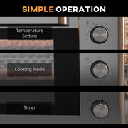 30L Mini Electric Oven with Adjustable Temperature and Accessories for Small Kitchens Silver