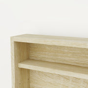 5 Tier Wall Display Cabinet with Glass Doors and Adjustable Shelves Oak 60x80cm by HOMCOM