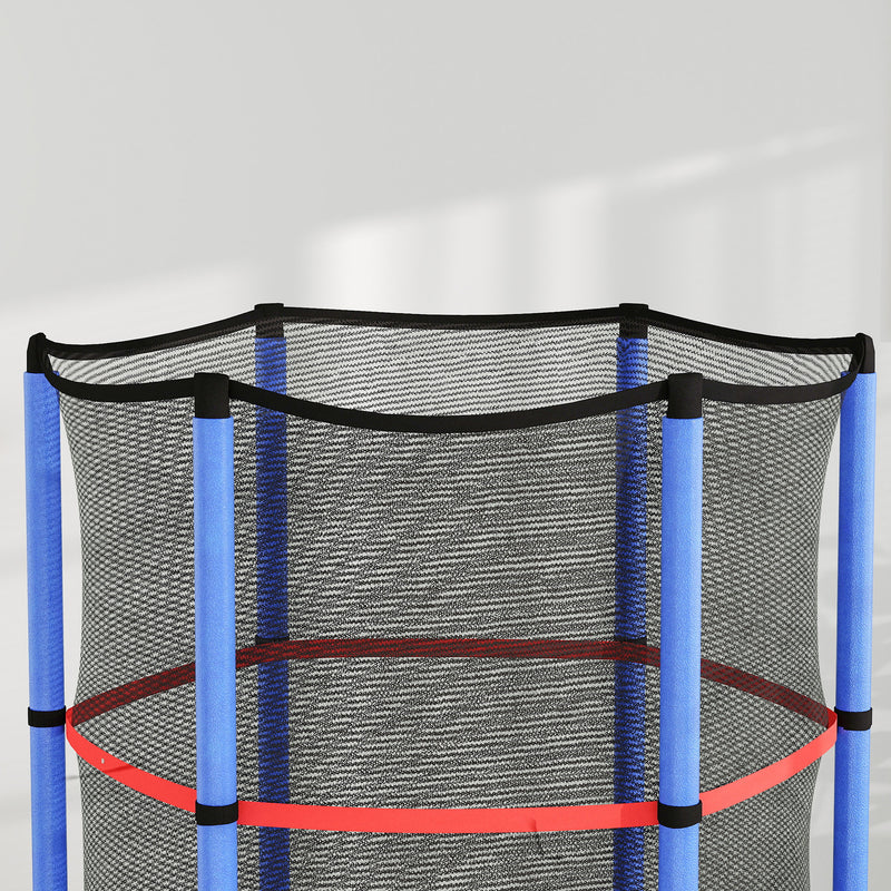 Kids Trampoline with Enclosure Net Steel Frame for Ages 3 to 6 Multicoloured by HOMCOM AOSOM