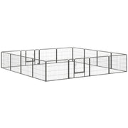 16 Panel Heavy Duty Puppy Playpen for Small Dogs Indoor and Outdoor Use Grey