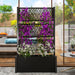 Charcoal Grey Garden Planter Box with Trellis for Climbing Plants and Vegetables by Outsunny