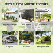 Gazebo Weight Bags Set of 4 for Secure Outdoor Shelters Waterproof Black AOSOM
