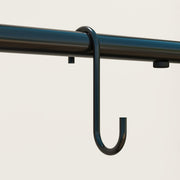 Black 3 Tier Metal Plant Stand with Hanging Rod and Hooks for Indoor and Outdoor Use by Outsunny