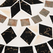 60cm Mosaic Outdoor Round Patio Table Stylish and Weatherproof in Black by Outsunny