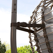 Light Grey Rattan Hanging Egg Chair with Cushion and Stand for Garden or Patio by Outsunny