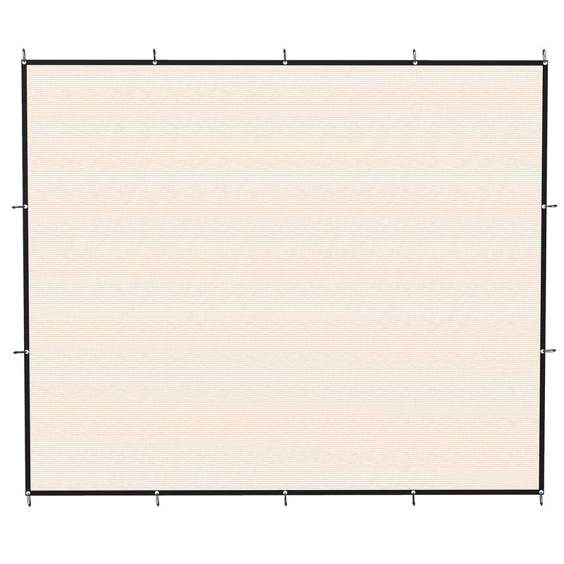 Sun Shade Sail for Garden or Patio with UV Protection Easy Setup 3 x 3.6m Beige AOSOM