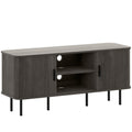 Modern TV Stand Cabinet with Storage Shelves for TVs up to 55 Inches for Living Room Grey