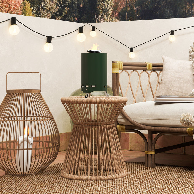 Smokeless Tabletop Fire Pit for Wood or Pellet Fuel Stainless Steel 16 x 16 cm by Outsunny