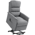 Electric Riser Recliner Armchair with Remote Control and Padded Footrest for Comfort Grey