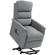 Electric Riser Recliner Armchair with Remote Control and Padded Footrest for Comfort Grey