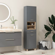Tall Freestanding Bathroom Storage Storage Cabinet with Open Shelves and Drawer by HOMCOM
