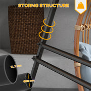 Heavy Duty Hammock Chair Stand For Hanging Swing Or Egg Chair Ideal For Garden Use Black AOSOM