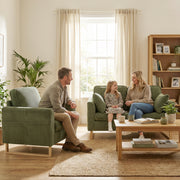 Armchair with Supportive Cushion and Soft Corduroy Upholstery for Relaxing Evenings Dark Green AOSOM