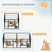 Heavy Duty Foldable Dog Playpen 4 Panel Puppy Exercise Pen for Indoor and Outdoor Use Grey