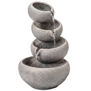 Outdoor Water Fountain with LED Lights for Relaxing Garden or Patio Retreat Mixed Colour Outsunny