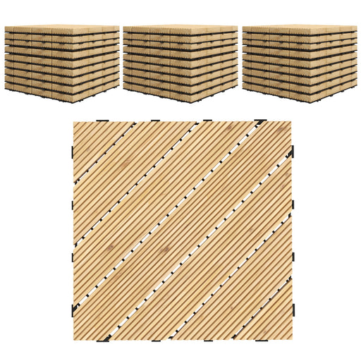 27 Piece Wooden Interlocking Decking Tiles Anti Slip Outdoor Flooring for Patio Balcony