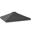 Gazebo Canopy Replacement Waterproof Roof for 3 x 3 m Frame with Air Vents Dark Grey Outsunny