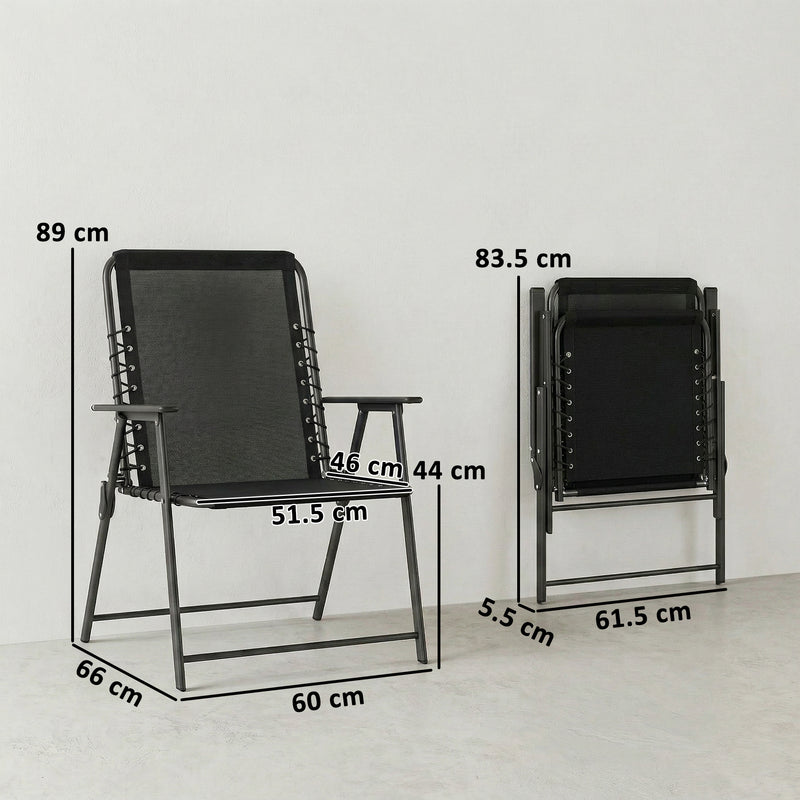 Folding Garden Chairs Set of 2 for Relaxed Outdoor Seating Easy Storage Outsunny