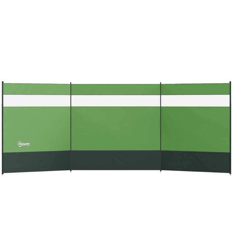 Beach Windbreaker with Clear Top Panel for Sun and Wind Protection Portable Army Green