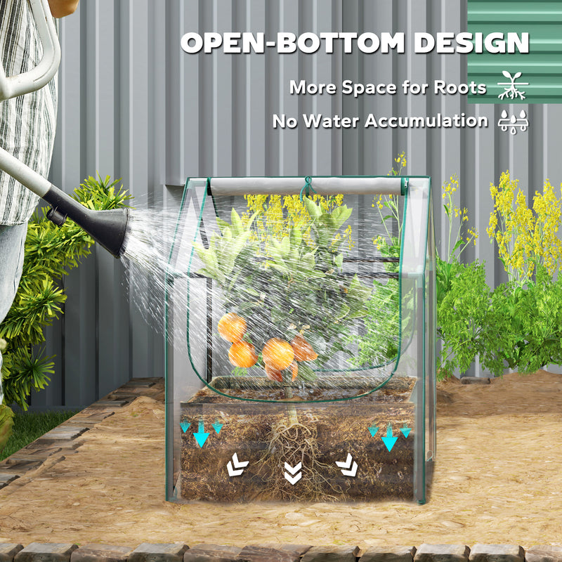 Green 61 x 61cm Garden Planter Bed with Protective Cover by Outsunny
