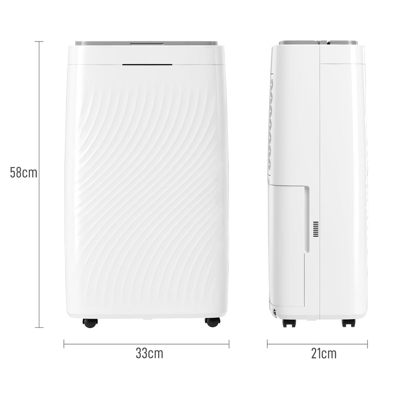 16L Dehumidifier with Multi Mode and Wheels for Easy Mobility, White by HOMCOM