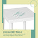 White Garden Lounge Chair and Side Table Set for Outdoor Dining and Relaxing