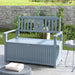 Grey Wooden Two Seater Garden Storage Bench with Lid by Outsunny