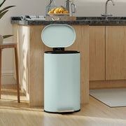 Green 30 Litre Curved Kitchen Bin with Soft Close Lid Ideal for Home or Office Use